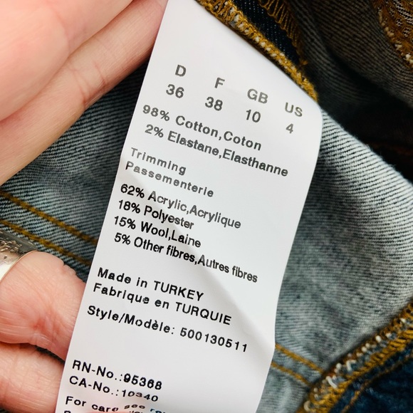 Super Cute Olsen Europe Stretch Denim Jacket - Picture 6 of 8